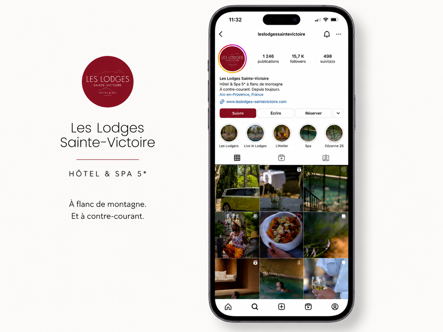 Contenu réseaux sociaux Les Lodges Sainte Victoire