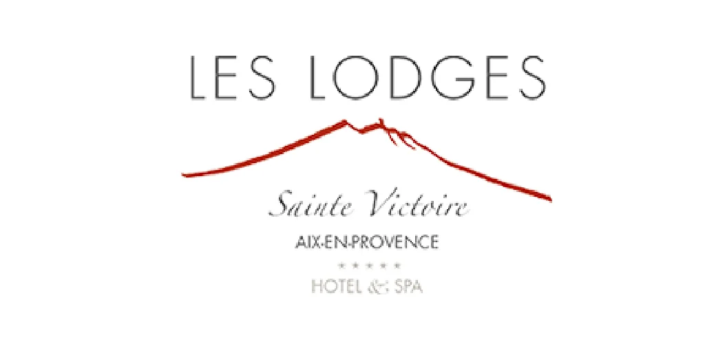 Logo Les Lodges Sainte Victoire - client communication Carole Tagliaferri