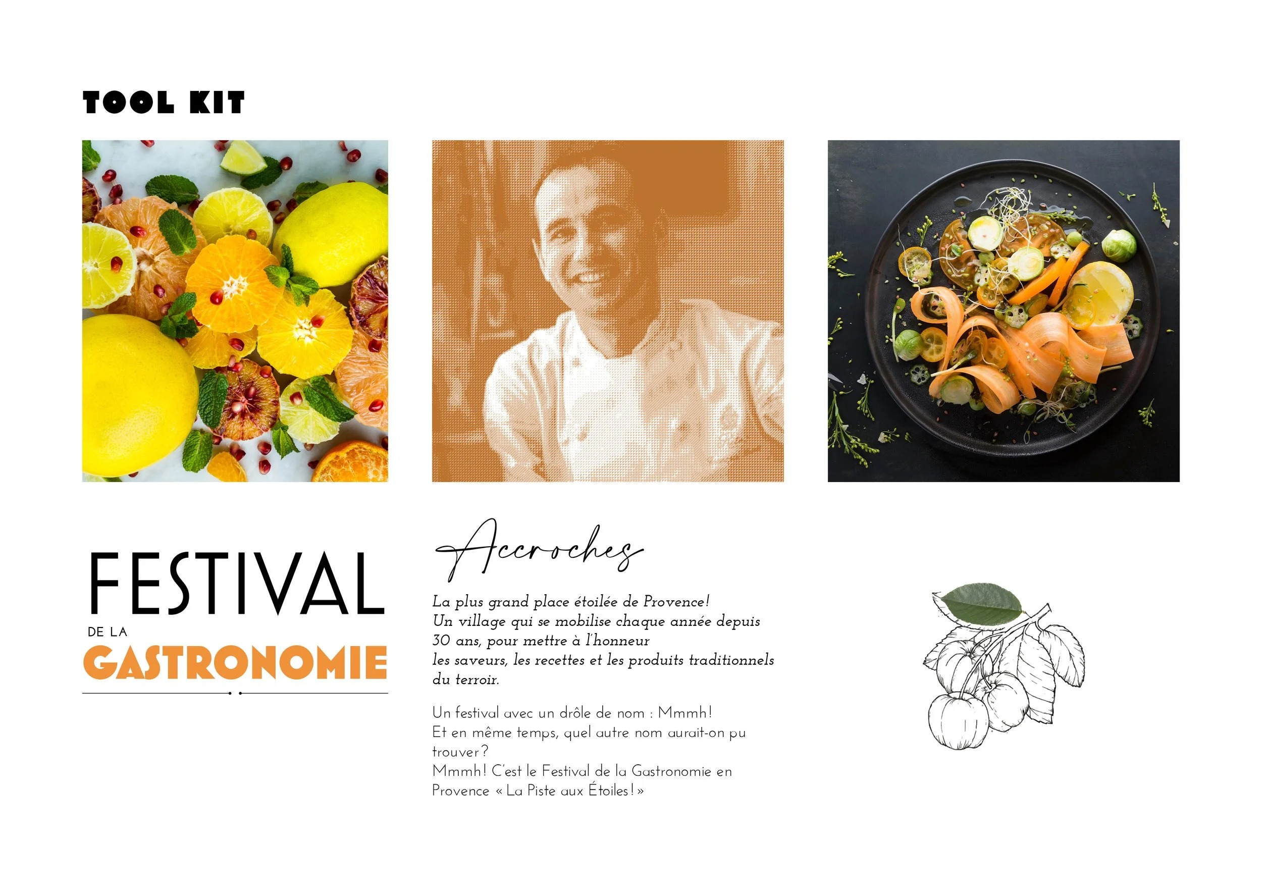Direction artistique Festival de la Gastronomie  -  affiche et signalétique