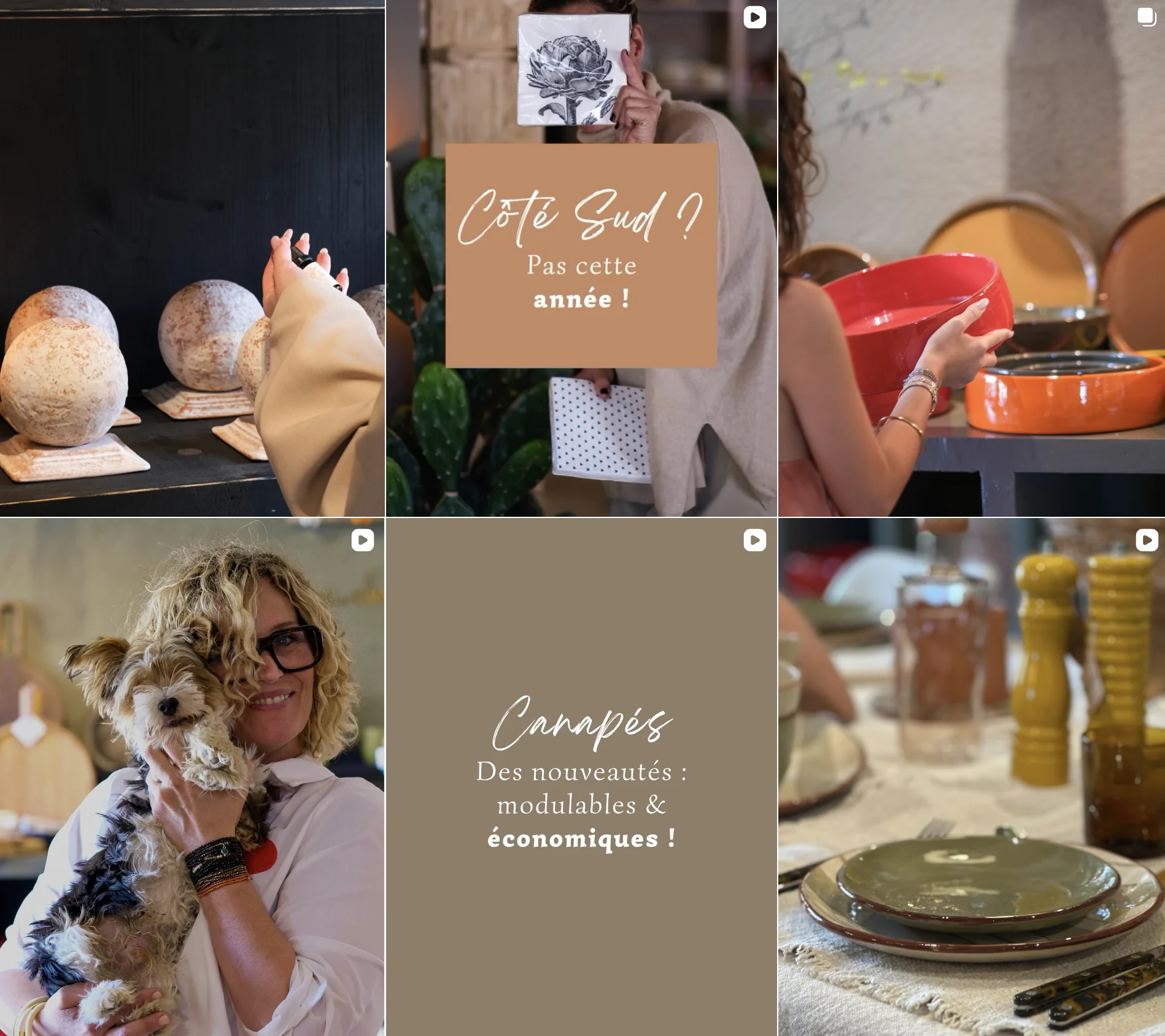 Réseaux sociaux Hangar Popote - décoration, contenus Instagram