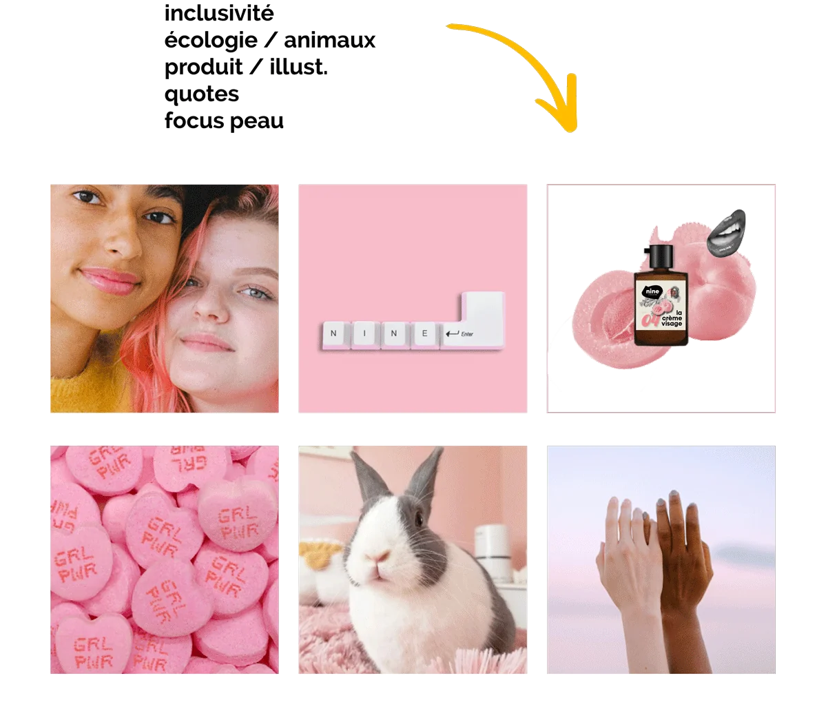 Nine by L'Occitane - moodboard de marque