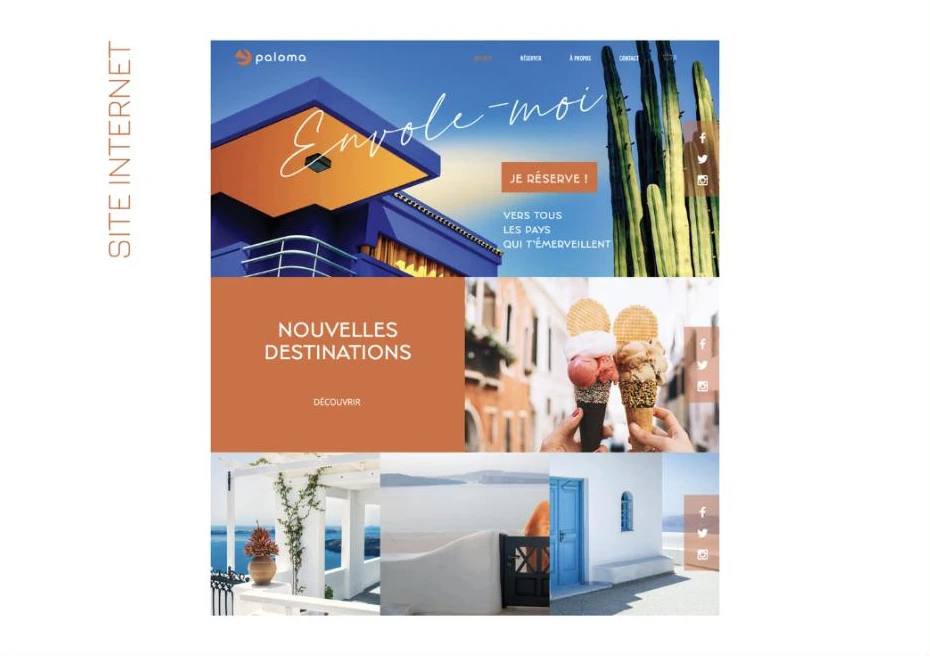 Paloma - Mockup application et site