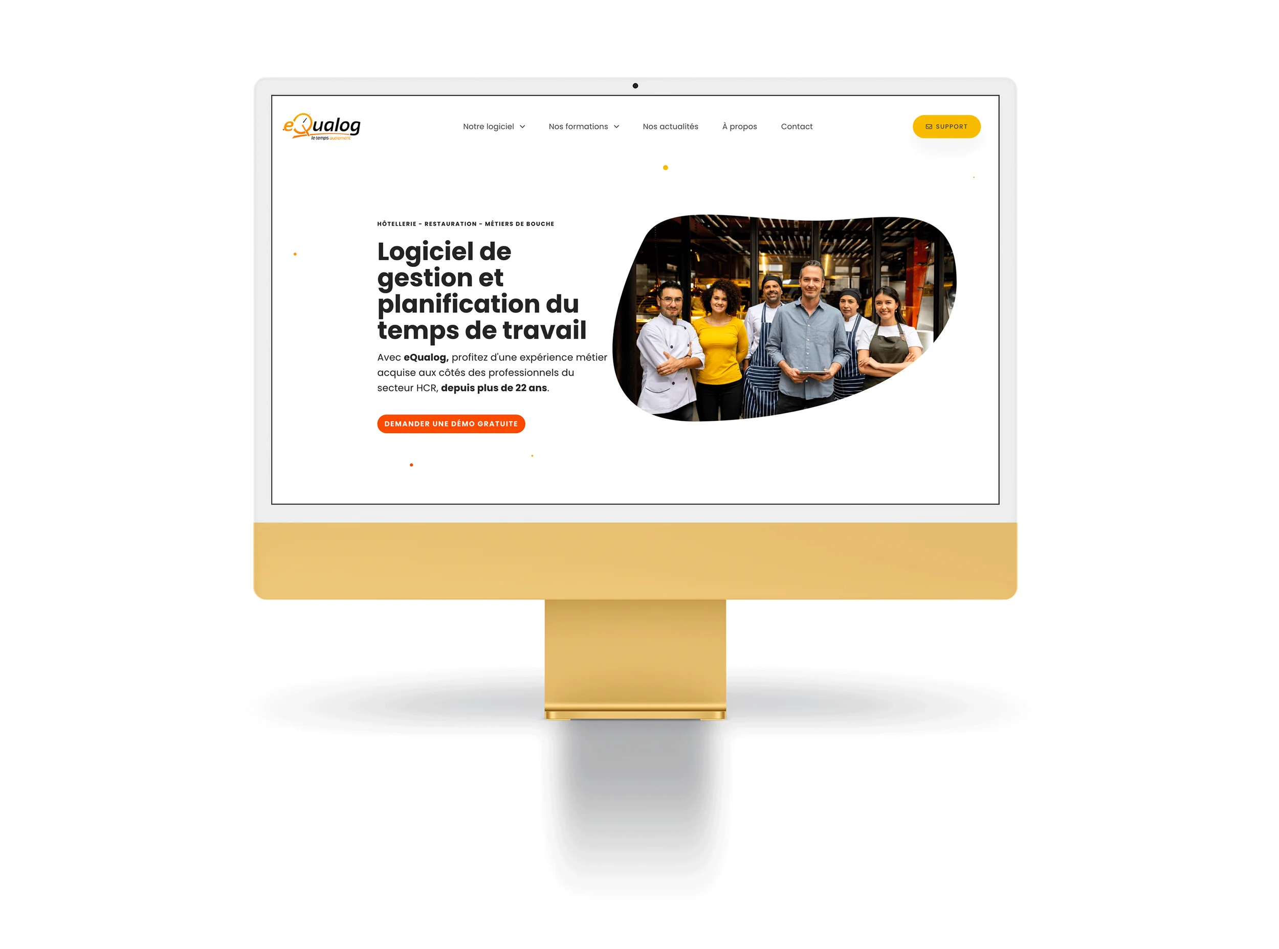 Refonte site web eQualog - logiciel SaaS pour l'hôtellerie-restauration