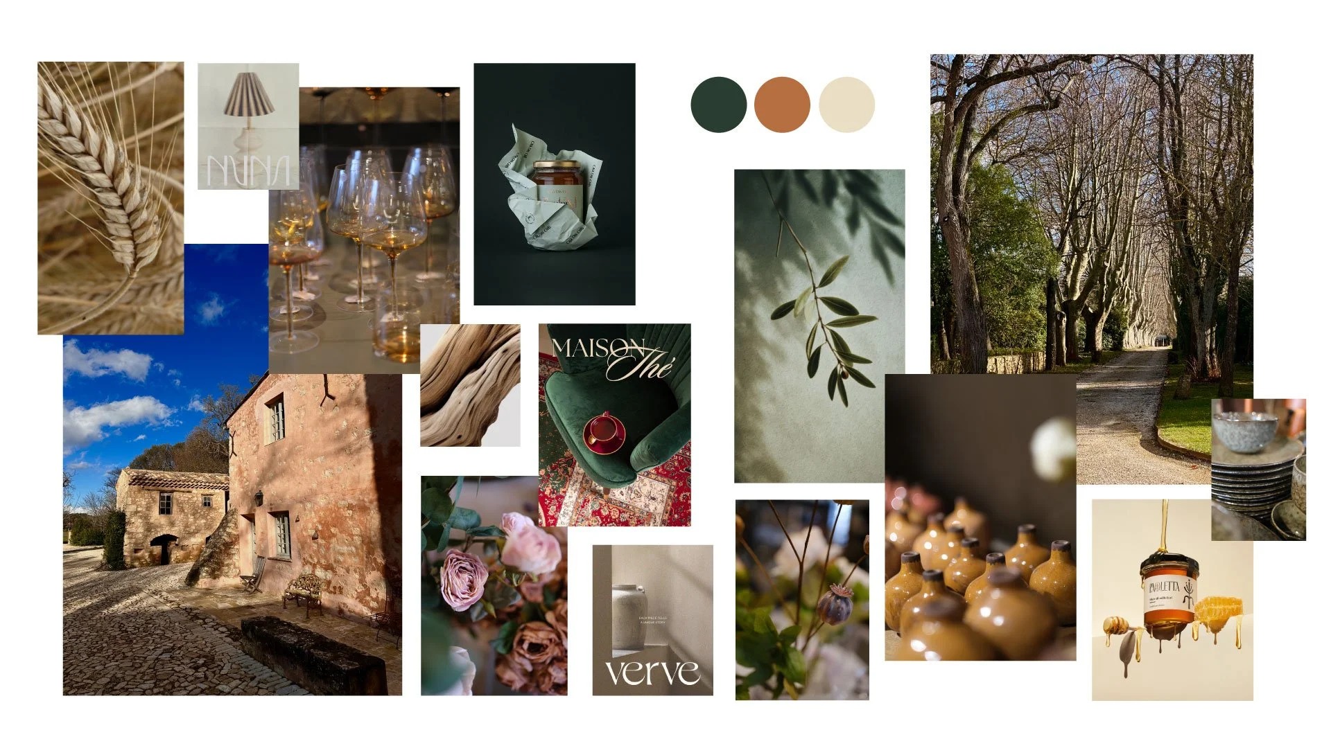 Domaine de Violaine  -  moodboard identité visuelle, direction artistique
